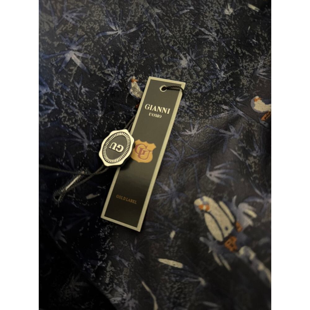 New Gianni blue velvet modern fit parrot blazer sz 38 S - Picture 4 of 7